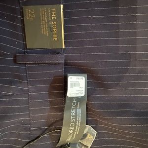 NWT Lane Bryant navy pinstripe suit pants